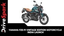 Yamaha FZS-Fi Vintage Edition Motorcycle | India Launch | Prices, Specs, Updates & Other Details