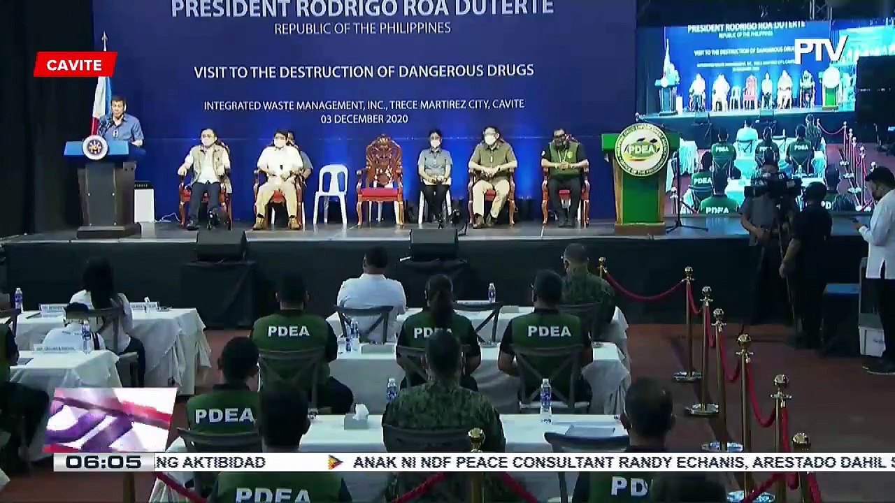 Pangulong #Duterte, pinangunahan ang pagsira sa P7.51-B halaga ng iligal na droga sa Cavite