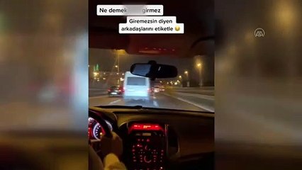 İSTANBUL - 'Makas' atan sürücüye ceza