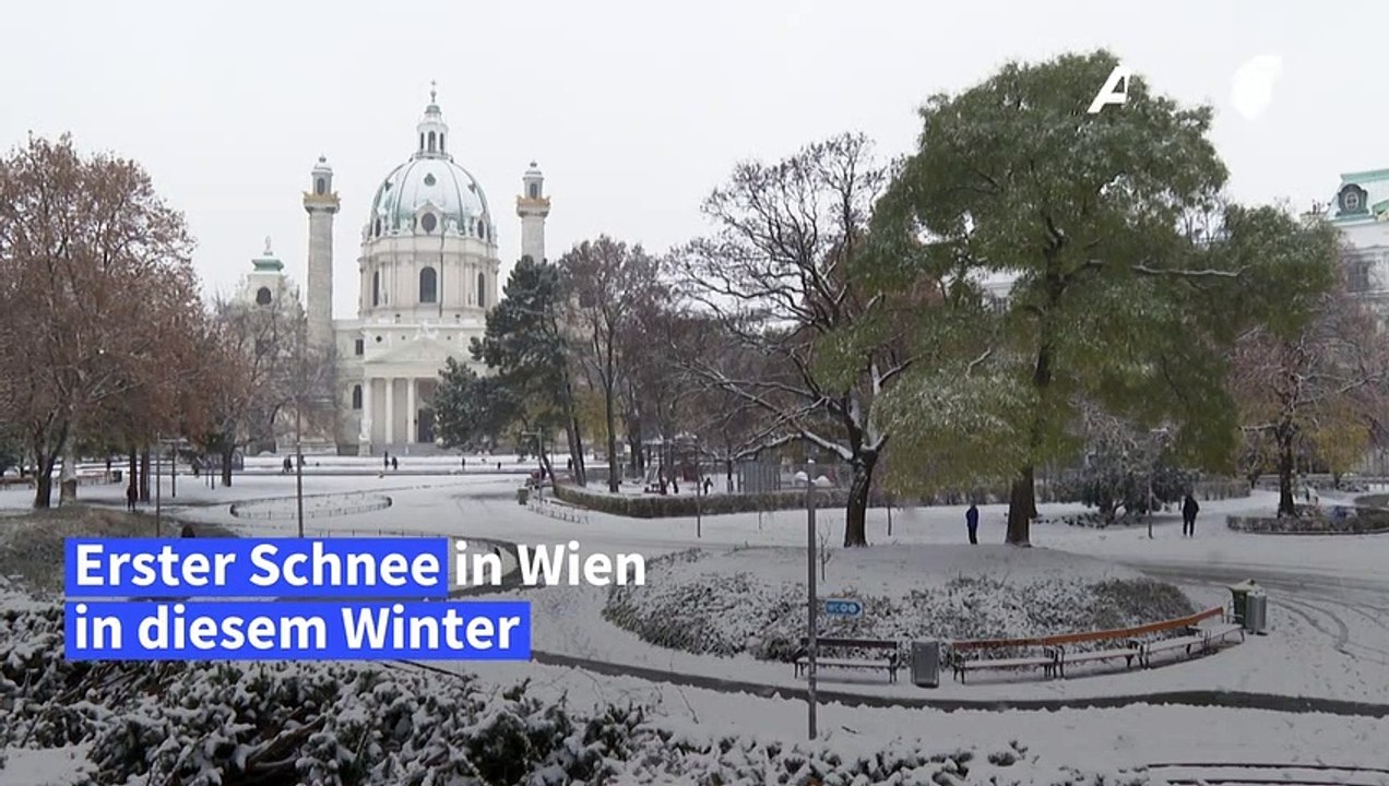 Erster Schnee des Winters in Wien