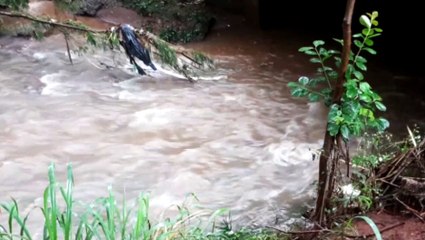 Nível do Rio Quati, no Bairro XIV de Novembro, chama a atenção