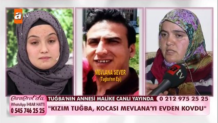 Tuğba'nın annesi Malike canlı yayında