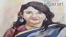 Water colour girl portrait||Water colour painting