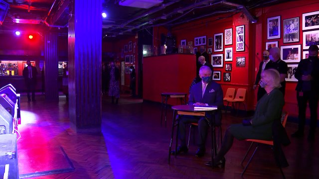 Prince Charles and Camilla visit London nightclub