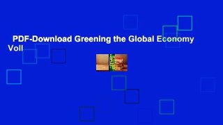 PDF-Download Greening the Global Economy Voll
