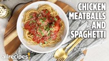 Chicken Meatballs and Spaghetti