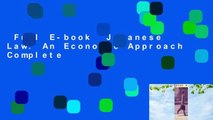 Full E-book  Japanese Law: An Economic Approach Complete
