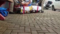 Entregador fica ferido após se envolver em colisão entre carro e moto na Rua Recife