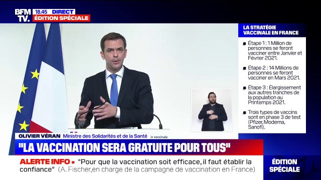 Olivier Véran: Oui, on va garder le masque, oui, on va garder les gestes barrières, et ce pendant plusieurs mois