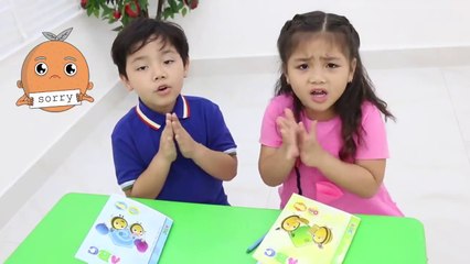 Annie and Sammy Good Vs Bad Student Learning at School Video for Kids