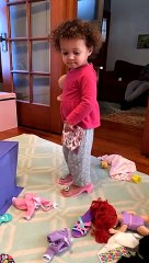 When Girl's Princess Heels Meets Hardwood Floor