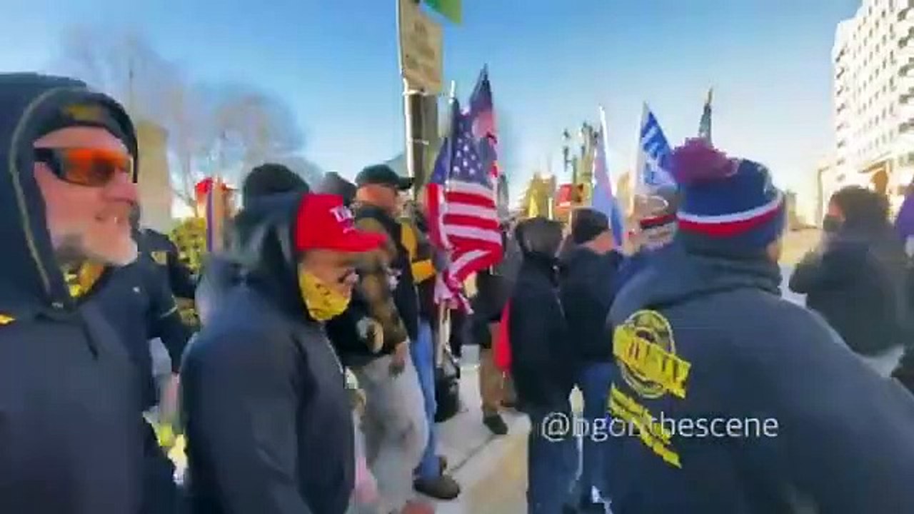 Proud Boys push back again BLM Marxists in Lansing, MI