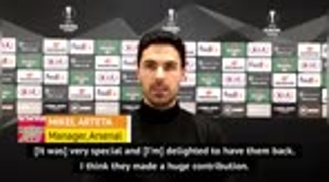Arteta revels in 'special' moment as 2,000 Arsenal fans return to the Emirates