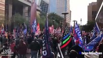 Phoenix, AZ..crowd gathers to watch Rudy during the election hearing