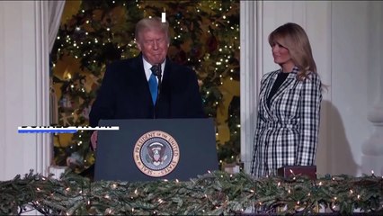 Melania Trump lights up the national Christmas tree at the White House