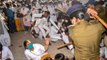 Bhopal police lathicharge protesting Covid warriors
