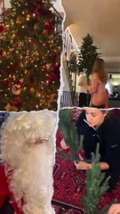 Ρουβάς - Ζυγούλη: Ο στολισμός του χριστουγεννιάτικου δέντρου με τα παιδιά τους! (2)