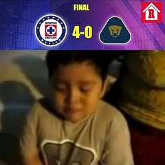 Niño llora por la derrota de Pumas 'No sirven Pa nada'