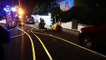 MONTPELLIER - Les sapeurs pompiers de l'Hérault interviennent sur un feu de pavillon