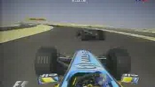 Alonso barein  Renault  2005 départ reussi f1