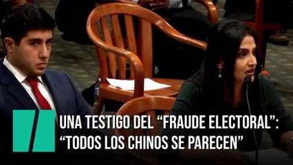 Una testigo del "fraude electoral" argumenta que "todos los chinos se parecen"