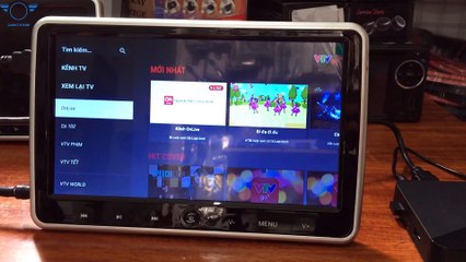 Có ngay 1 chiếc Smart tivi trên ô tô với màn hình gối 9 inch và bộ androi tivi box