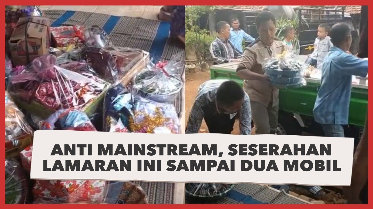 Viral Video Seserahan Lamaran Diangkut Dua Mobil Pickup
