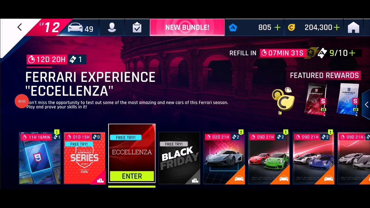 Asphalt 9 Gameplay - Ferrari Experience "Eccellenza" - Saint Peter's Kickoff