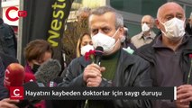 Pandemide hayatını kaybeden doktorlar için saygı duruşu