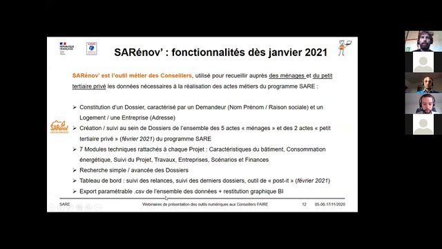 Webinaire Conseillers FAIRE –Outils numériques