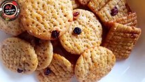 Semolina and Flour Cookies without Oven - Suji aur Atta Biscuit