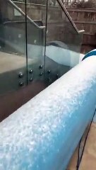 Swimming in the snow in Hathersage