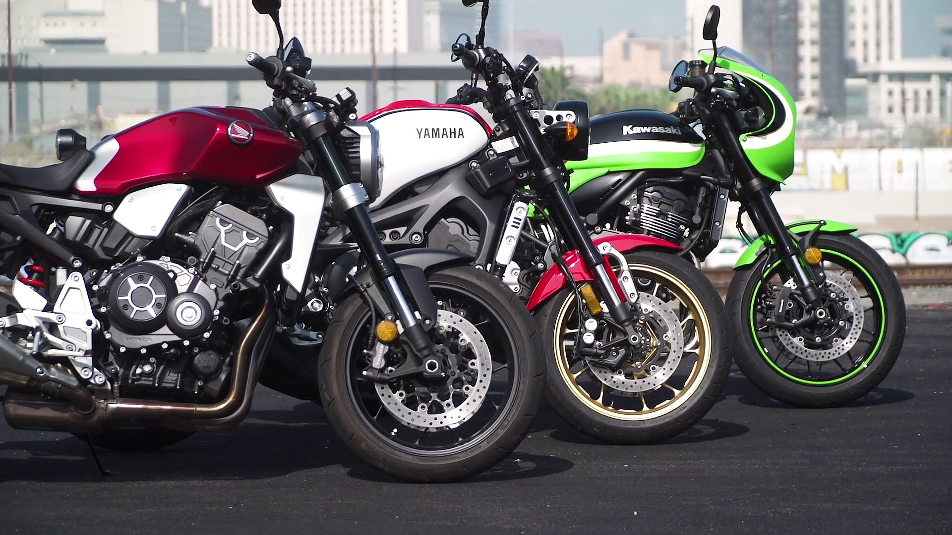 Glimte Udstyr Konkurrence Honda CB1000R vs Kawasaki Z900RS Cafe vs Yamaha XSR900 - video Dailymotion