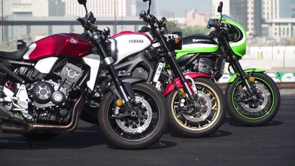 Honda CB1000R vs Kawasaki Z900RS Cafe vs Yamaha XSR900