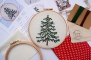 No More Phone Scrolling! We’ll Be Spending Our Holiday Nights Working on This Christmas Tree Embroidery
