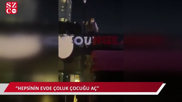 Çatıya çıkan esnaf böyle isyan etti: 70 personelim var, çalışmaya mecburlar