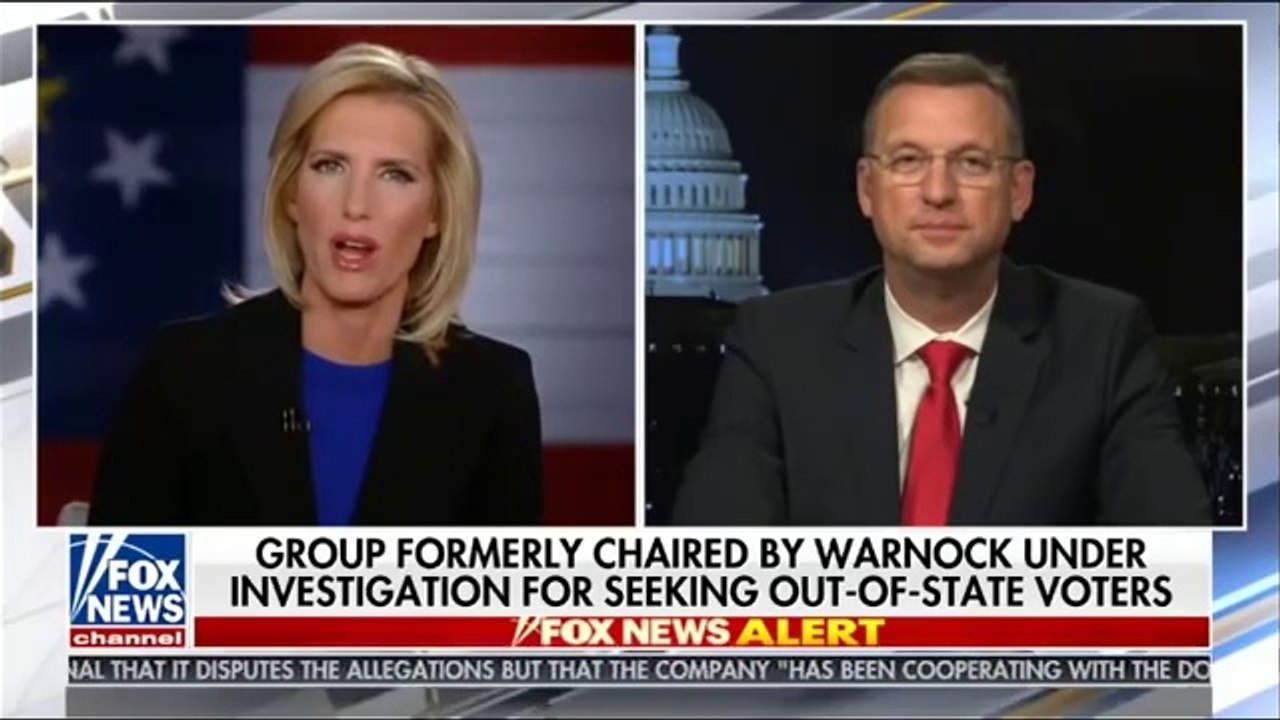 Doug Collins (R) House Judiciary Committe, Group formerly chaird by Warnock under investigation for seeking out-of-state voters on Ingraham Angle