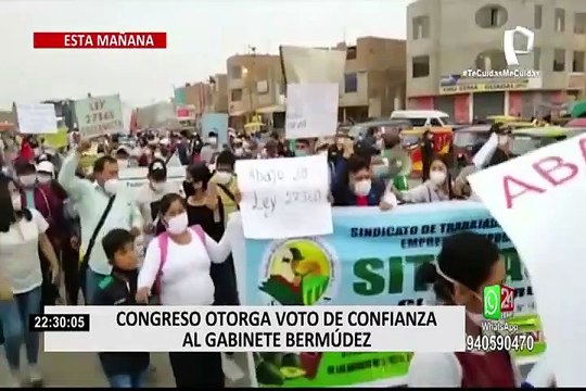 Congreso otorga voto de confianza al Gabinete presidido por Violeta Bermúdez