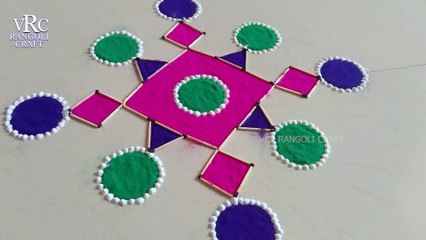 माचिस की तीली से बनाए रंगोली || rangoli from match box stick || vrc rangoli