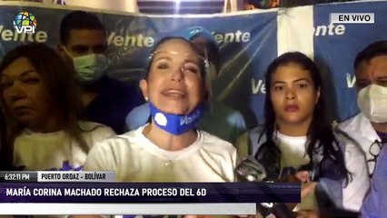 En Vivo desde Bolívar - María Corina Machado rechaza proceso del 6d
