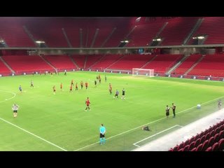 Report TV -Ndeshja Shqipëri-Lituani, fusha e dëmtuar në disa pjesë të saj