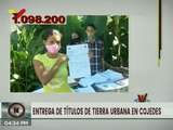 Entrega de títulos de Tierra Urbana en Cojedes