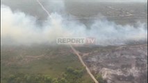 Report TV sjell pamjet me dron nga zjarri në pyllin e Porosë në Vlorë