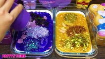 GOLD vs PURPLE! Mixing Random into GLOSSY Slime ! Satisfying Slime Video  354
