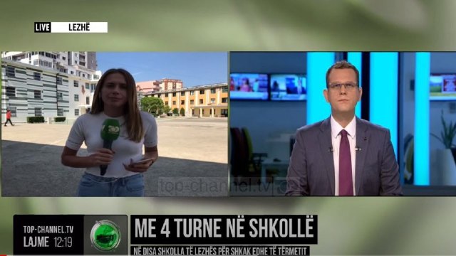Me 4 turne në shkollë/ Në disa shkolla të Lezhës për shkak edhe të tërmetit