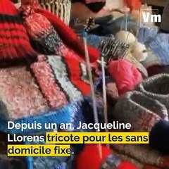 Elle tricote des bonnets pour les sans domicile fixe