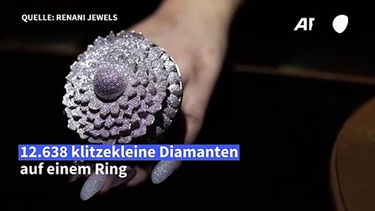 Ring mit 12.638 Diamanten stellt neuen Weltrekord auf