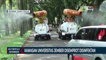 Kawasan Universitas Jember Disemprot Disinfektan