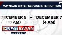 Maynilad: Water interruption sa ilang lugar, magpapatuloy hanggang Lunes