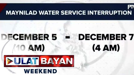 Maynilad: Water interruption sa ilang lugar, magpapatuloy hanggang Lunes